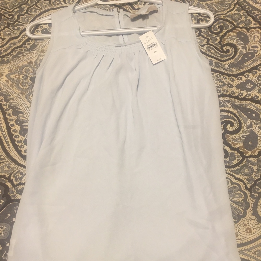 LOFT NWT smock neckline top for under blazer
